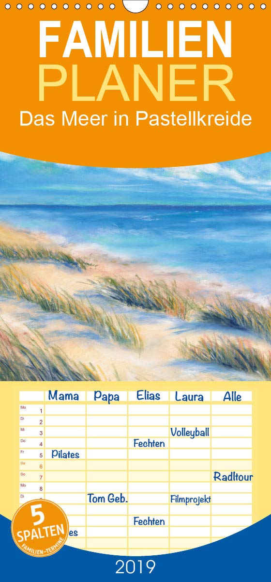 Das Meer in Pastellkreide - Familienplaner hoch (Wandkalender 2019 , 21 cm x 45 cm, hoch): Meeresansichten als Pastellgemälde (Monatskalender, 14 Seiten ) (CALVENDO Kunst) Social Sciences