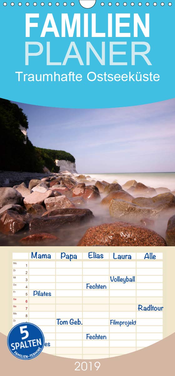 Traumhafte Ostseeküste - Familienplaner hoch (Wandkalender 2019 , 21 cm x 45 cm, hoch): Eine Küste so vielseitig wie die Bilder, die an ihr entstehen. (Monatskalender, 14 Seiten ) (CALVENDO Orte) Photography
