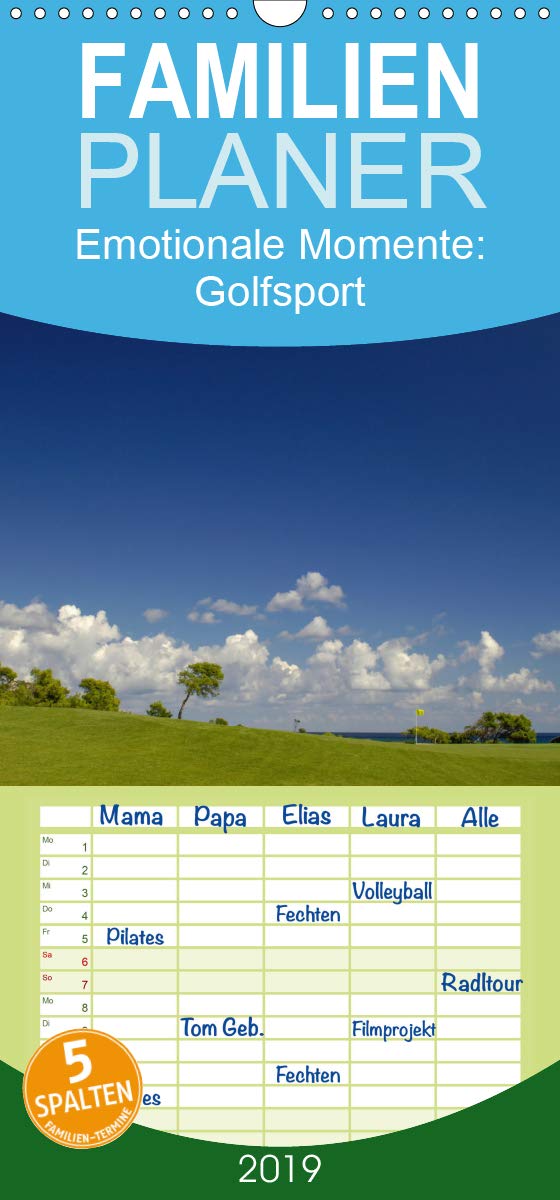 Emotionale Momente: Golfsport. - Familienplaner hoch (Wandkalender 2019 , 21 cm x 45 cm, hoch): Golf ist eine Leidenschaft. Golf ist Sport. Golf ist ... (Monatskalender, 14 Seiten ) (CALVENDO Sport) Leisure, Home & Garden