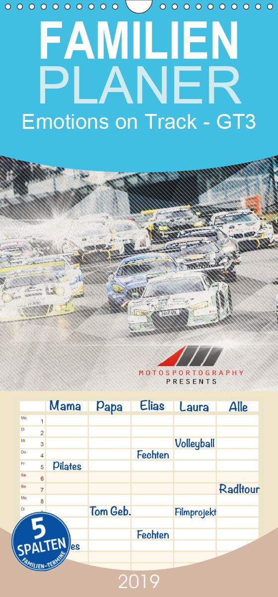 Emotions on Track - Langstreckenmeisterschaft am Nürburgring - GT3 - Familienplaner hoch (Wandkalender 2019 , 21 cm x 45 cm, hoch): ... (Monatskalender, 14 Seiten ) (CALVENDO Sport) Leisure & Fun