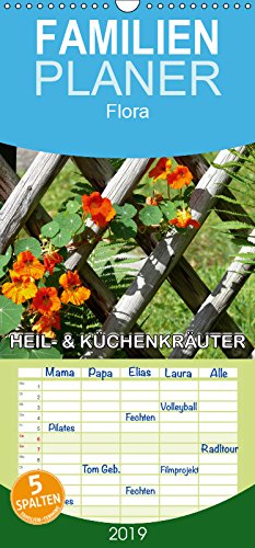 Heil- und Küchenkräuter - Familienplaner hoch (Wandkalender 2019 , 21 cm x 45 cm, hoch): Heilkräuter und Küchenkräuter im Garten (Monatskalender, 14 Seiten ) (CALVENDO Natur) Leisure, Home & Garden