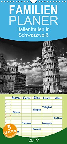 Italien in Schwarzweiß - Familienplaner hoch (Wandkalender 2019 , 21 cm x 45 cm, hoch): Sehenswürdigkeiten Kontrastreich dargestellt. (Monatskalender, 14 Seiten ) (CALVENDO Orte) Photography