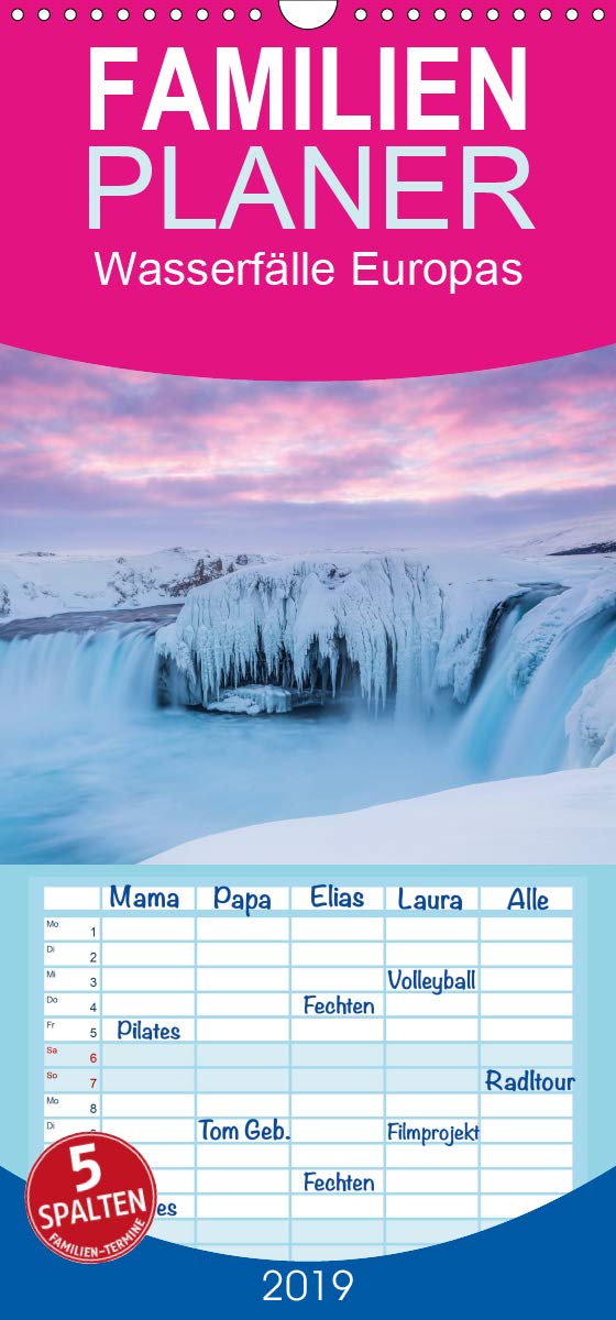 Wasserfälle Europas - Familienplaner hoch (Wandkalender 2019 , 21 cm x 45 cm, hoch): Eine kleine Auswahl europäischer Wasserfälle (Monatskalender, 14 Seiten ) book