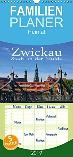 Zwickau - Stadt an der Mulde - Familienplaner hoch (Wandkalender 2019 , 21 cm x 45 cm, hoch): Zwischen Vogtland und Erzgebirge (Monatskalender, 14 Seiten ) (CALVENDO Orte) Leisure, Home & Garden
