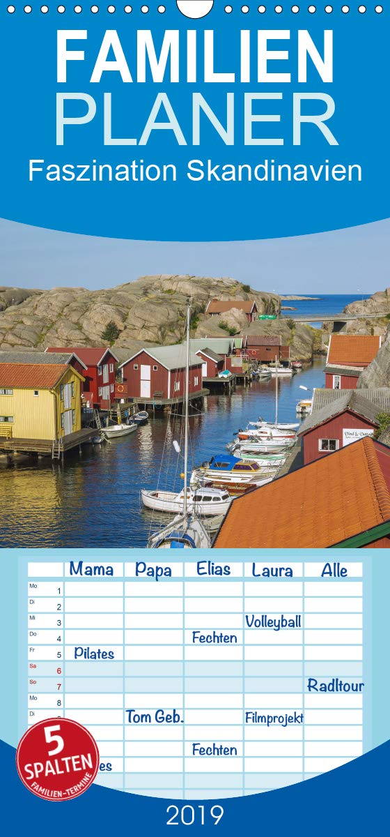 Faszination Skandinavien - Familienplaner hoch (Wandkalender 2019 , 21 cm x 45 cm, hoch): Hanna Wagner zeigt bezaubernde Impressionen aus Schweden und ... (Monatskalender, 14 Seiten ) (CALVENDO Orte) Photography