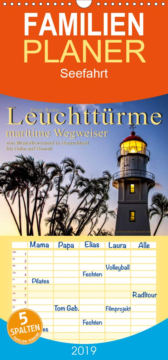 Leuchttürme - maritime Wegweiser - Familienplaner hoch (Wandkalender 2019 , 21 cm x 45 cm, hoch): Leuchttürme, faszinierende Bauwerke und leuchtende ... (Monatskalender, 14 Seiten ) (CALVENDO Orte) Film, Art & Culture