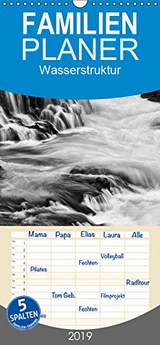 Wasserstruktur - Familienplaner hoch (Wandkalender 2019 , 21 cm x 45 cm, hoch): Struktur im Wasser und mit Wasser in der Landschaft (Monatskalender, 14 Seiten ) (CALVENDO Kunst) Photography