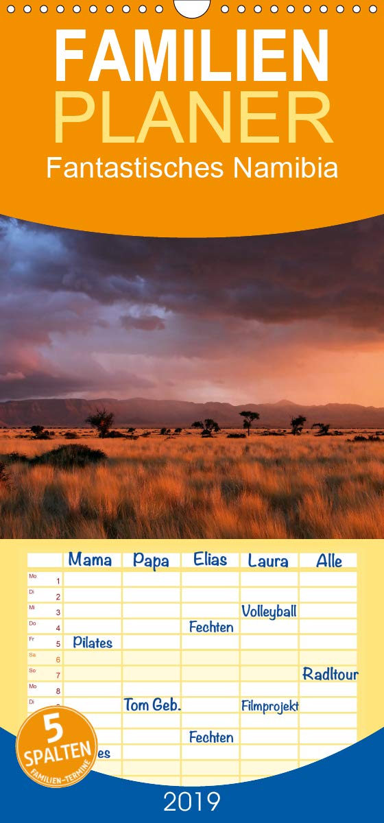 Fantastisches Namibia - Familienplaner hoch (Wandkalender 2019 , 21 cm x 45 cm, hoch): Traumhafte Landschaften im Süden Afrikas (Monatskalender, 14 Seiten ) (CALVENDO Orte) Leisure, Home & Garden