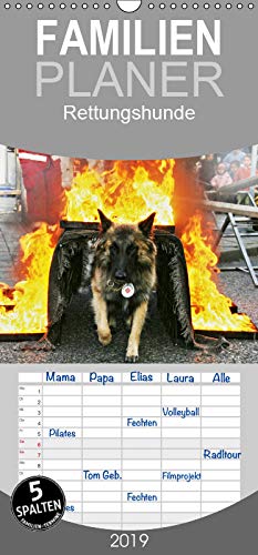 Rettungshunde - Familienplaner hoch (Wandkalender 2019 , 21 cm x 45 cm, hoch): Rettungshunde bei der Arbeit (Monatskalender, 14 Seiten ) (CALVENDO Tiere) Leisure, Home & Garden