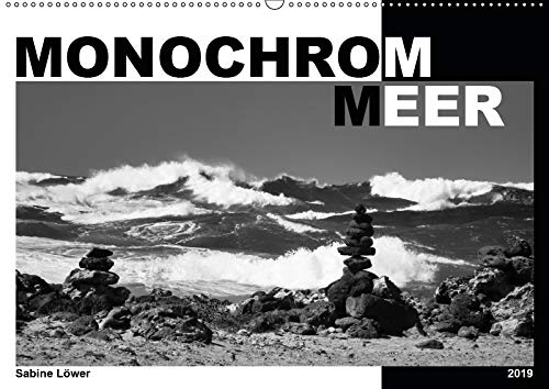 Monochrom Meer (Wandkalender 2019 DIN A2 quer): Ausdrucksstarke Fotos in schwarzweiß (Monatskalender, 14 Seiten ) (CALVENDO Natur) Living & Furnishing