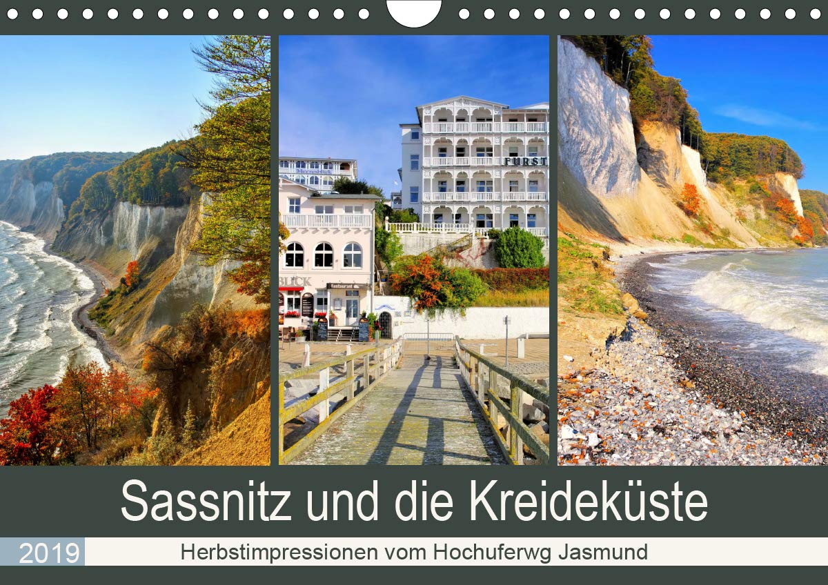 Sassnitz und die Kreideküste - Herbstimpressionen vom Hochuferweg Jasmund (Wandkalender 2019 DIN A4 quer): Fotos der schönen Ostseite der Insel Rügen (Monatskalender, 14 Seiten ) (CALVENDO Orte) Leisure, Home & Garden