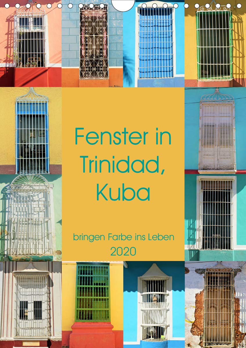 Fenster in Trinidad, Kuba (Wandkalender 2020 DIN A4 hoch): Trinidad in Kuba präsentiert die vielfältigsten Farbkombinationen des Landes (Monatskalender, 14 Seiten ) (CALVENDO Orte) Leisure, Home & Garden