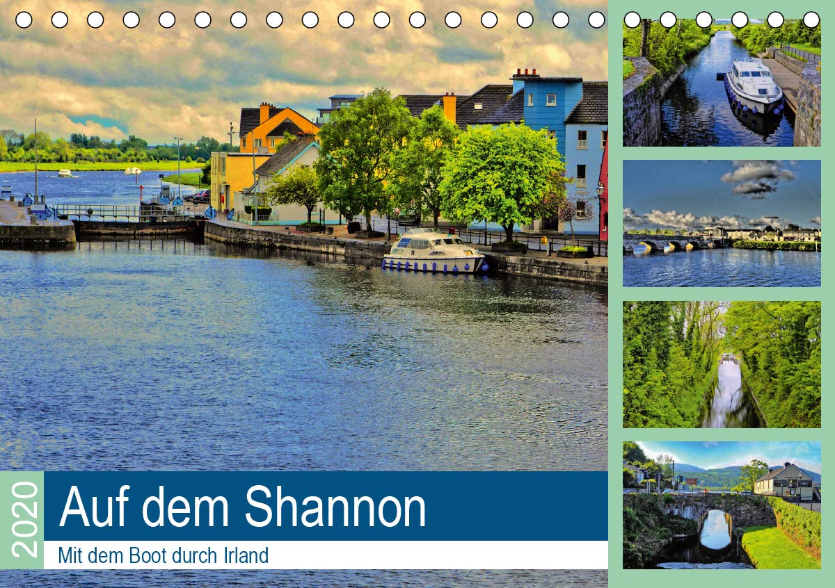 Auf dem Shannon - Mit dem Boot durch Irland (Tischkalender 2020 DIN A5 quer): Bootsurlaub auf der Grünen Insel (Monatskalender, 14 Seiten ) (CALVENDO Orte) Leisure, Home & Garden