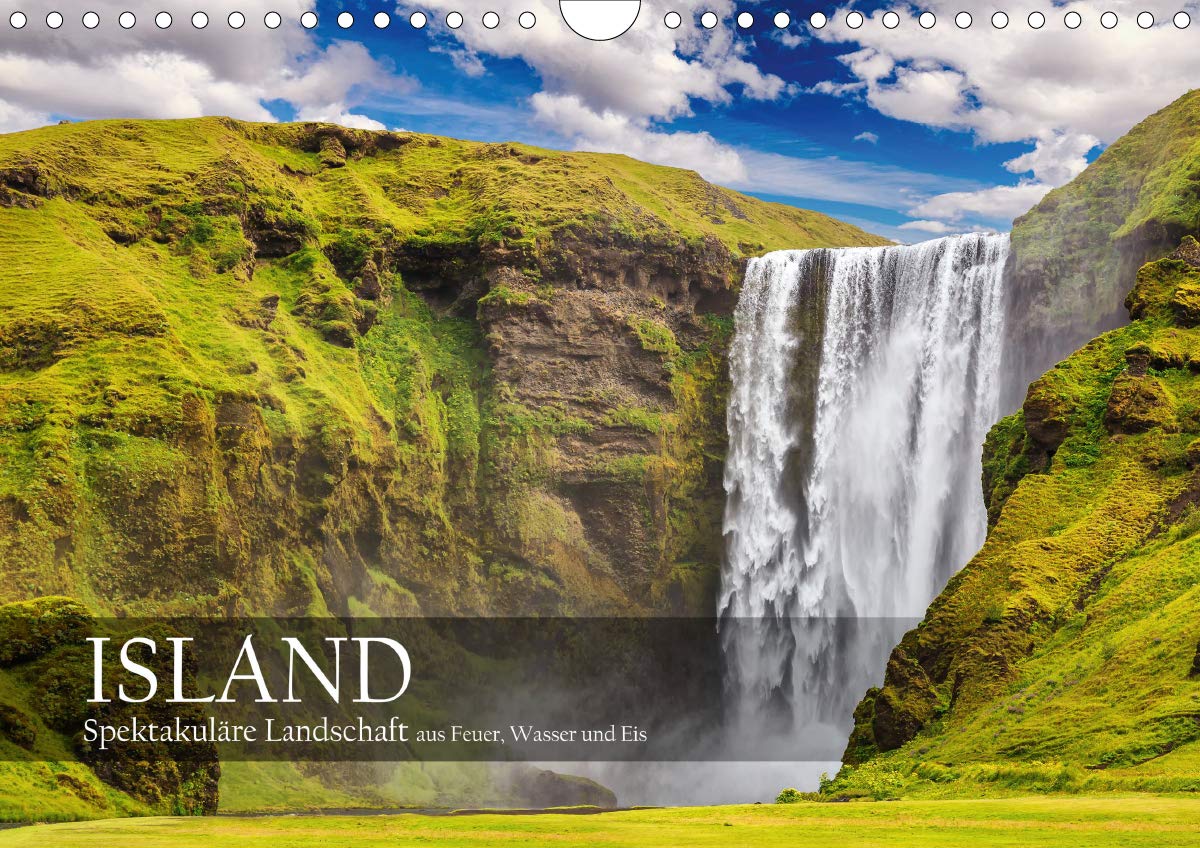 Island - Spektakuläre Landschaft aus Feuer, Wasser und Eis (Wandkalender 2020 DIN A4 quer): Island, eine beeindruckende Landschaft voller Kontraste (Monatskalender, 14 Seiten ) (CALVENDO Natur) Leisure, Home & Garden