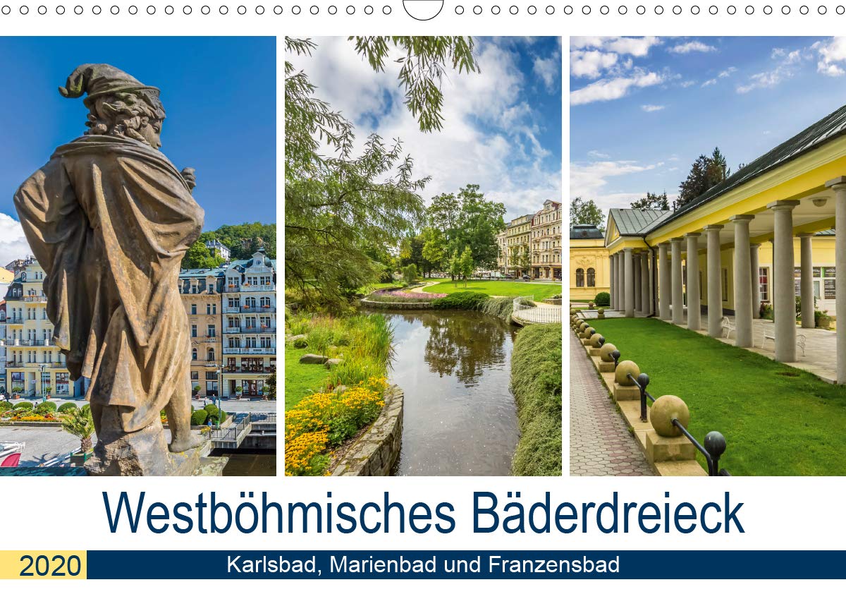 Westböhmisches Bäderdreieck - Karlsbad, Marienbad und Franzensbad (Wandkalender 2020 DIN A3 quer): Charmante Kurorte zum Entspannen (Monatskalender, 14 Seiten ) (CALVENDO Orte) Leisure, Home & Garden