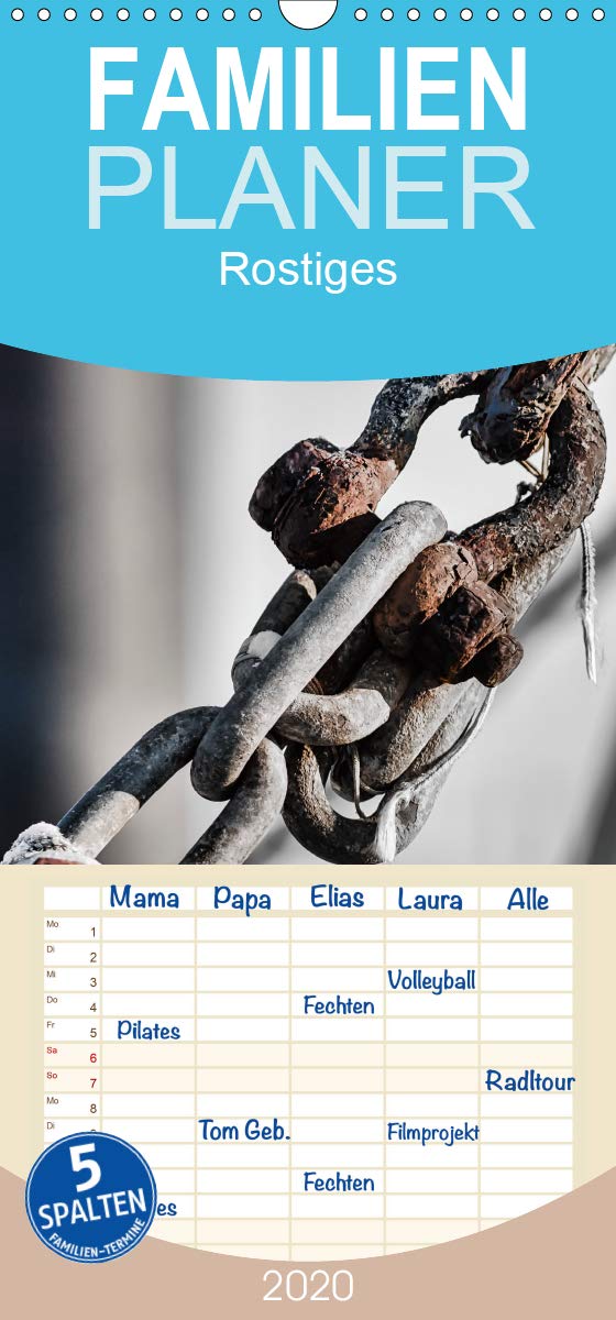 Rostiges - Familienplaner hoch (Wandkalender 2020 , 21 cm x 45 cm, hoch): Ein Auswahl an Fotos zeigt Rost oder rostiges in verschiedenen Facetten. (Monatskalender, 14 Seiten ) (CALVENDO Wissenschaft) Photography