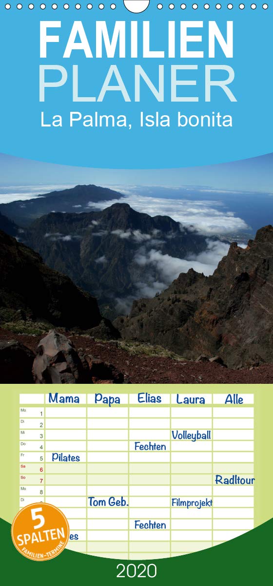 La Palma, Isla bonita - Familienplaner hoch (Wandkalender 2020 , 21 cm x 45 cm, hoch): Kleine Auswahl vom Inselparadies La Palma (Monatskalender, 14 Seiten ) (CALVENDO Orte) Leisure, Home & Garden