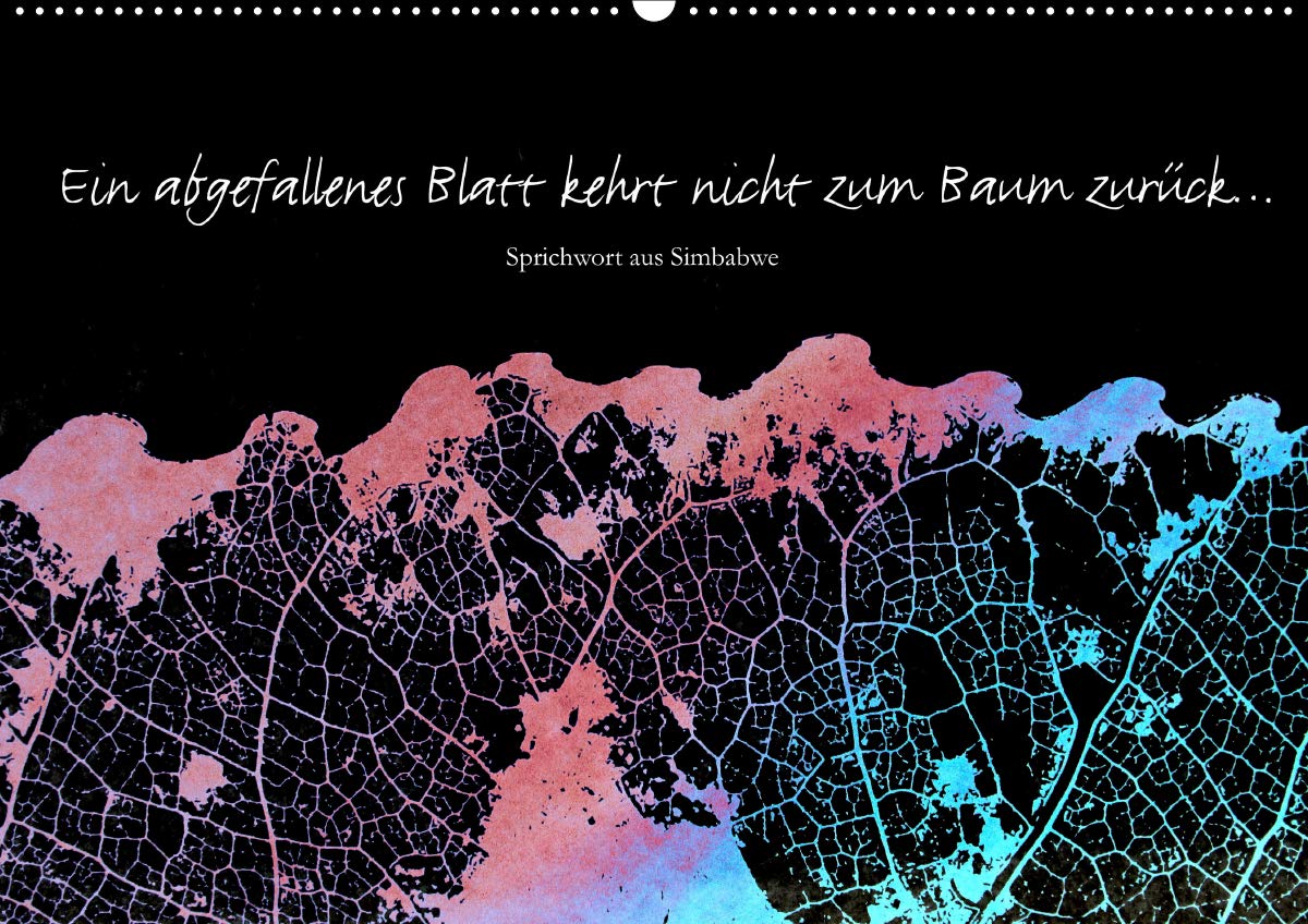 Ein abgefallenes Blatt kehrt nicht zum Baum zurück … (Wandkalender 2020 DIN A2 quer): Ein abgefallenes Blatt kehrt nicht zum Baum zurück … aber ... (Monatskalender, 14 Seiten ) (CALVENDO Kunst) Leisure, Home & Garden