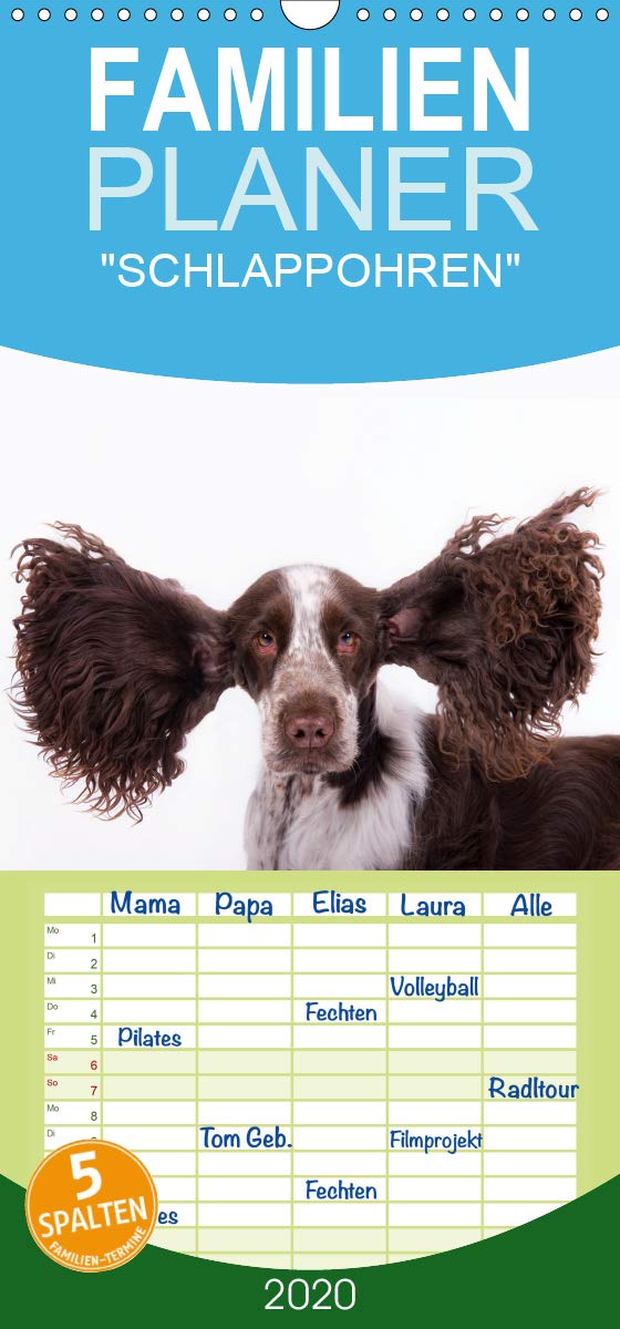"SCHLAPPOHREN" - Familienplaner hoch (Wandkalender 2020 , 21 cm x 45 cm, hoch): Diese Hunde haben wohl eins gemeinsam - GROßE OHREN ! (Monatskalender, 14 Seiten ) (CALVENDO Tiere) Living & Furnishing