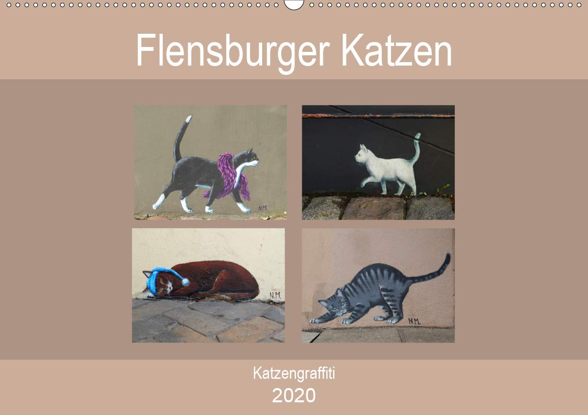 Flensburger Katzen (Wandkalender 2020 DIN A2 quer): Flensburger Katzen - Streetart (Geburtstagskalender, 14 Seiten ) (CALVENDO Kunst) Leisure, Home & Garden