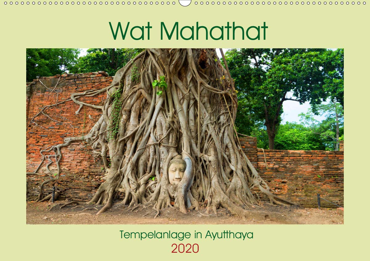 Wat Mahathat - Tempelanlage in Ayutthaya (Wandkalender 2020 DIN A2 quer): Der Wat Mahathat Tempel ist eine buddhistische Tempelanlage in Ayutthaya, ... (Monatskalender, 14 Seiten ) (CALVENDO Orte) Leisure, Home & Garden