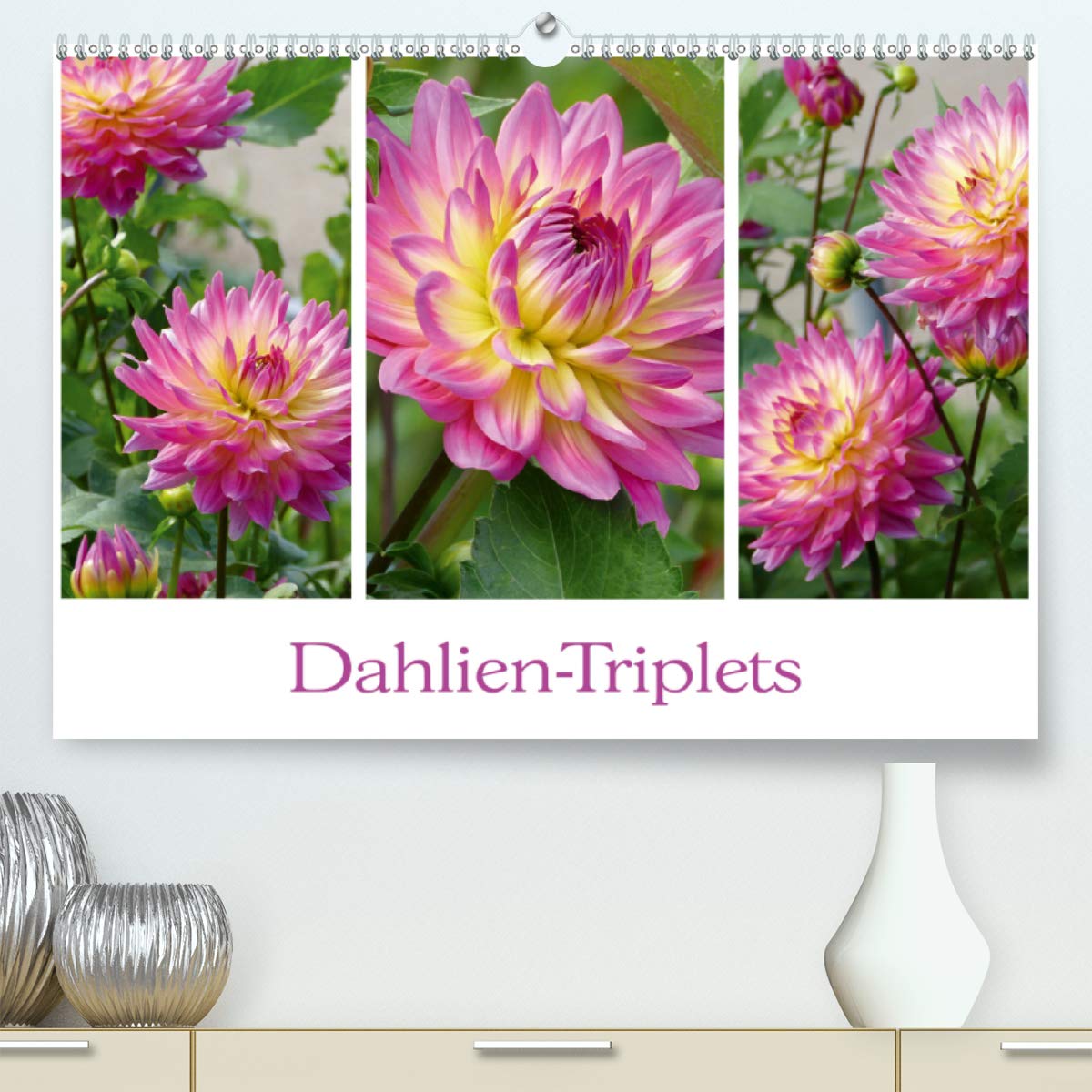 Dahlien-Triplets (Premium, hochwertiger DIN A2 Wandkalender 2020, Kunstdruck in Hochglanz): Auf jeder Kalenderseite: Dahlien im Dreierpack (Monatskalender, 14 Seiten ) (CALVENDO Natur) Living & Furnishing