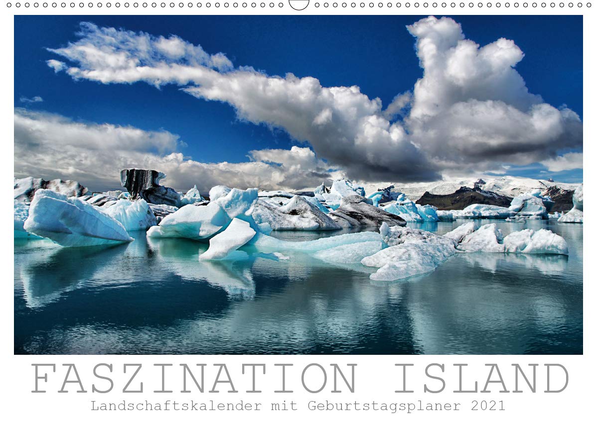 Faszination Island - Landschaftskalender 2021 / Geburtstagskalender (Wandkalender 2021 DIN A2 quer): Faszinierende Landschaftsaufnahmen Islands (Geburtstagskalender, 14 Seiten ) (CALVENDO Natur) Photography