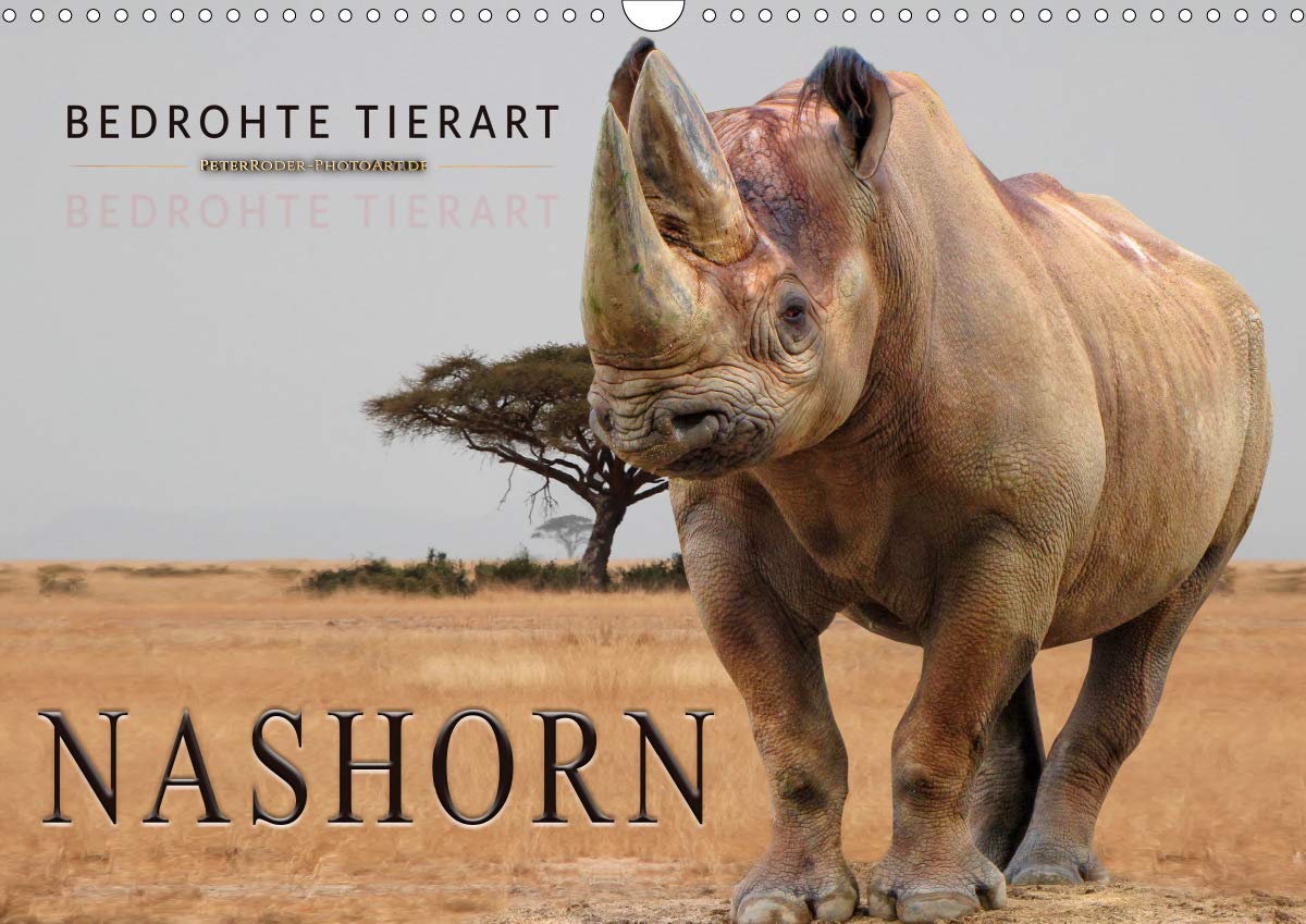 Bedrohte Tierart - Nashorn (Wandkalender 2021 DIN A3 quer): Beeindruckende Tiere, die nicht unterschätzt werden dürfen. (Monatskalender, 14 Seiten ) (CALVENDO Tiere) Living & Furnishing