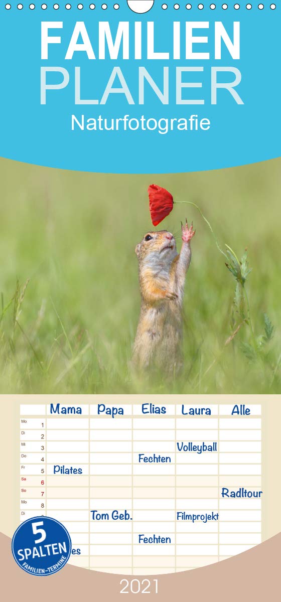 Naturfotografie - Familienplaner hoch (Wandkalender 2021 , 21 cm x 45 cm, hoch): Das Beste aus der Naturfotografie von Henrik Spranz. (Monatskalender, 14 Seiten ) (CALVENDO Natur) Photography