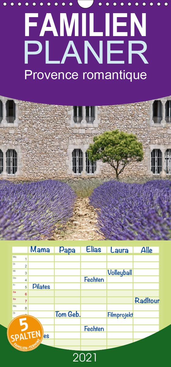 Provence romantique - Familienplaner hoch (Wandkalender 2021 , 21 cm x 45 cm, hoch): malerische Fotografien aus der Provence (Monatskalender, 14 Seiten ) (CALVENDO Natur) Leisure, Home & Garden