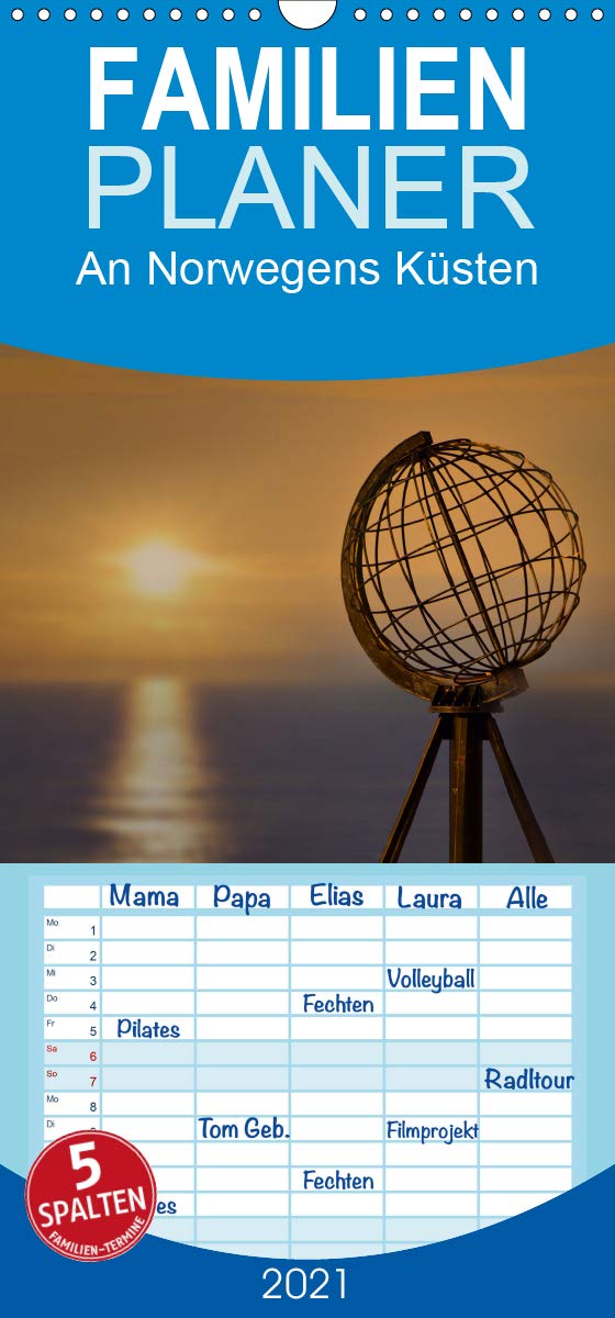 An Norwegens Küsten - Familienplaner hoch (Wandkalender 2021 , 21 cm x 45 cm, hoch): Herrliche Landschaftsaufnahmen der Fjorde Norwegens und deren Städte (Monatskalender, 14 Seiten ) (CALVENDO Orte) Photography