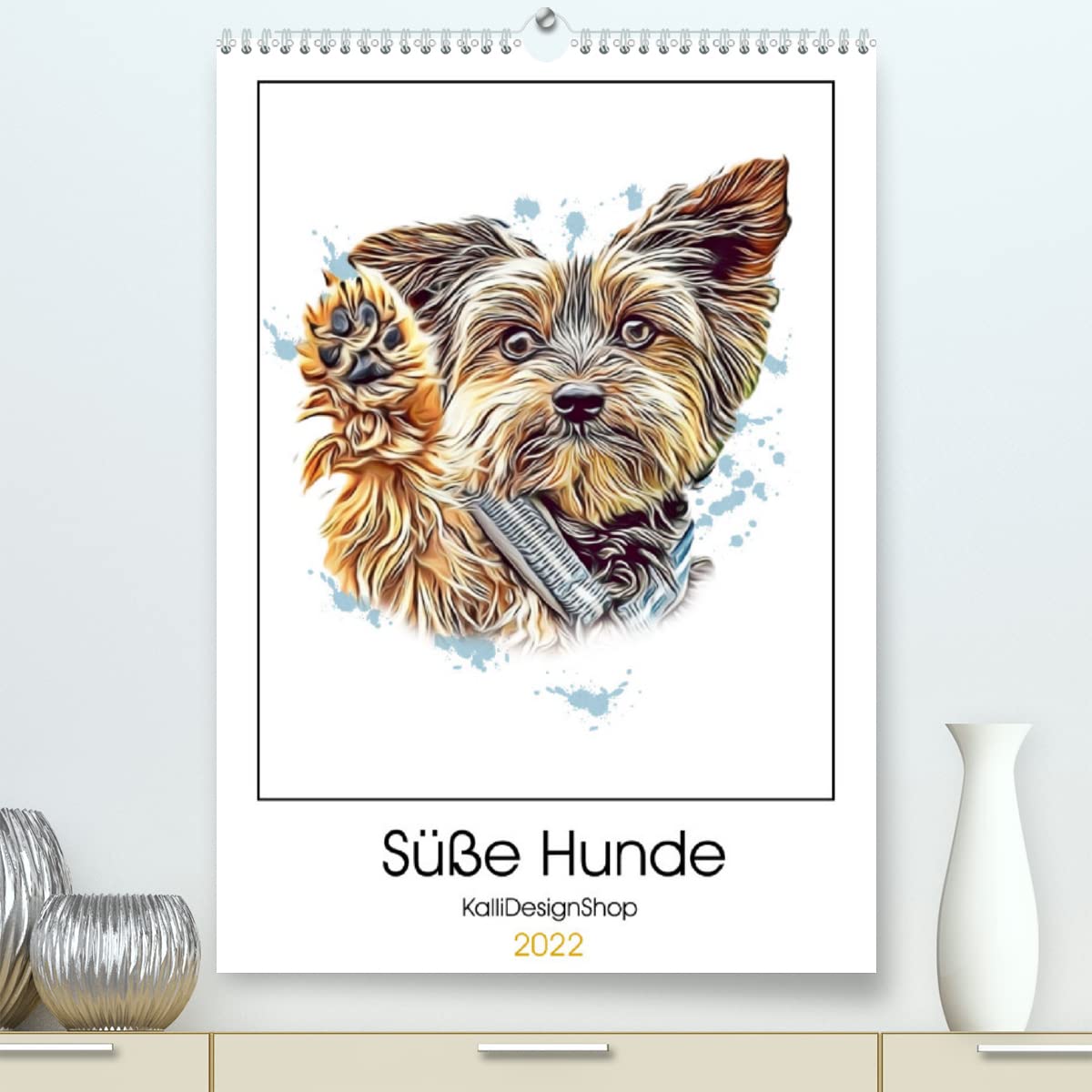 Süße Hunde (Premium, hochwertiger DIN A2 Wandkalender 2022, Kunstdruck in Hochglanz): Eindrucksvolle Hunde-Illustrationen rund ums Jahr (Monatskalender, 14 Seiten ) (CALVENDO Tiere) Natural Sciences