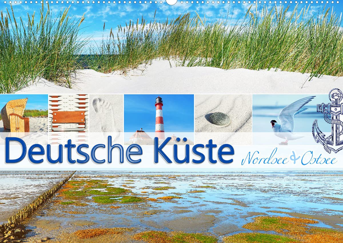 Deutsche Küste - Nordsee und Ostsee (Wandkalender 2022 DIN A2 quer): Stimmungsvolle Aufnahmen der deutschen Küstenlandschaft. (Monatskalender, 14 Seiten ) (CALVENDO Natur) Leisure, Home & Garden