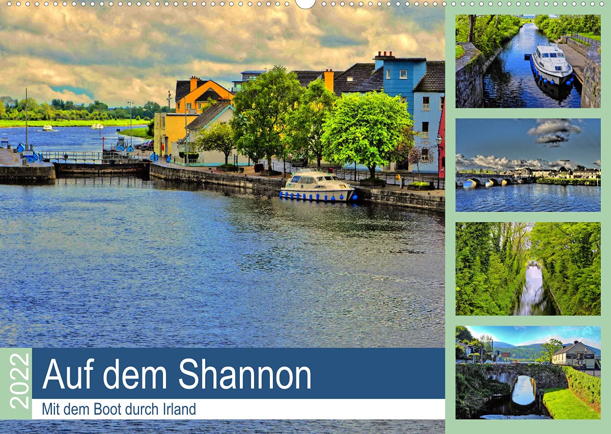 Auf dem Shannon - Mit dem Boot durch Irland (Wandkalender 2022 DIN A2 quer): Bootsurlaub auf der Grünen Insel (Monatskalender, 14 Seiten ) (CALVENDO Orte) Leisure, Home & Garden