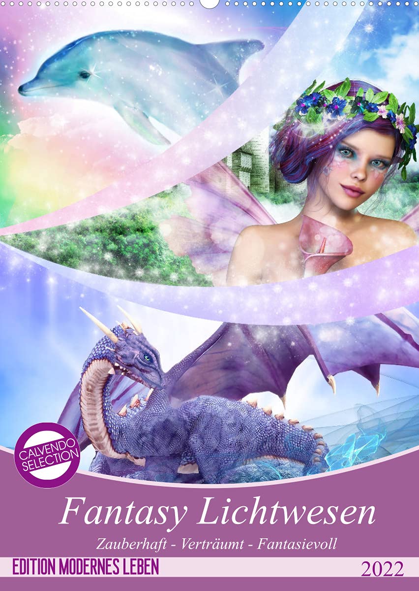 Fantasy Lichtwesen (Wandkalender 2022 DIN A2 hoch): Bezaubernde Kunstwerke für Fantasy Freunde (Monatskalender, 14 Seiten ) (CALVENDO Kunst) Leisure, Home & Garden
