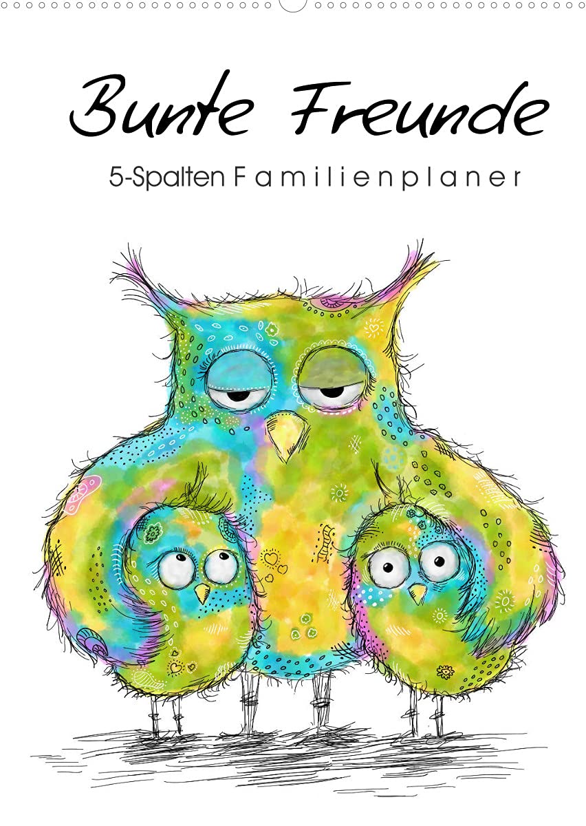 Bunte Freunde (Wandkalender 2022 DIN A2 hoch): Familinenplaner mit 5 Spalten (Familienplaner, 14 Seiten ) (CALVENDO Spass) Leisure, Home & Garden