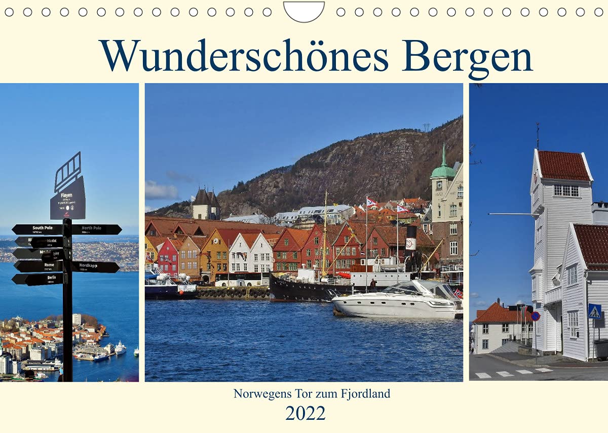 Wunderschönes Bergen. Norwegens Tor zum Fjordland (Wandkalender 2022 DIN A4 quer): Stadtansichten von Bergen (Monatskalender, 14 Seiten ) (CALVENDO Orte) Living & Furnishing