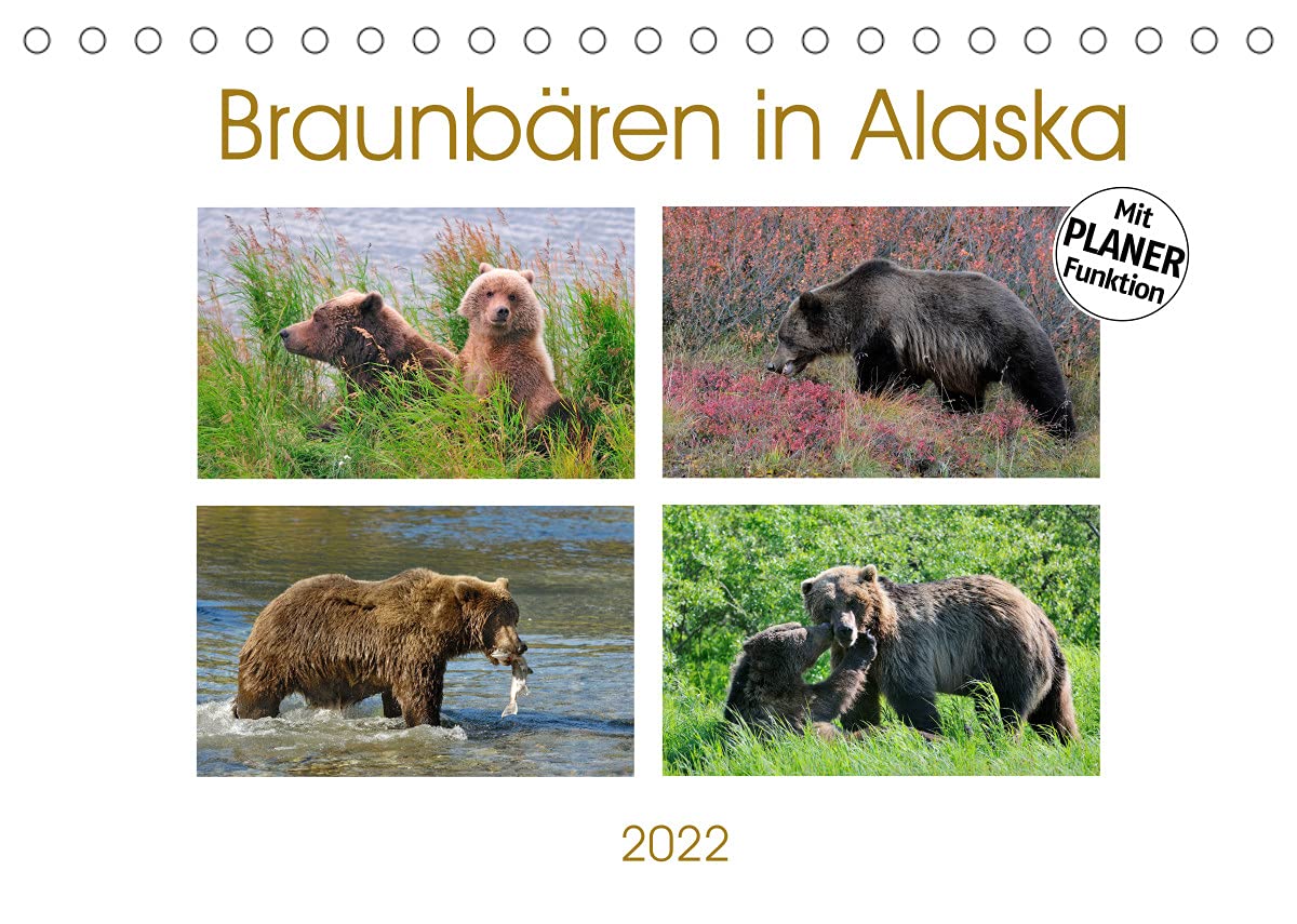 Braunbären in Alaska (Tischkalender 2022 DIN A5 quer): Wunderschöne, spektakuläre und emotionale Tieraufnahmen die beweisen, dass Alaska ein Paradies ... 14 Seiten ) (CALVENDO Tiere) Leisure, Home & Garden