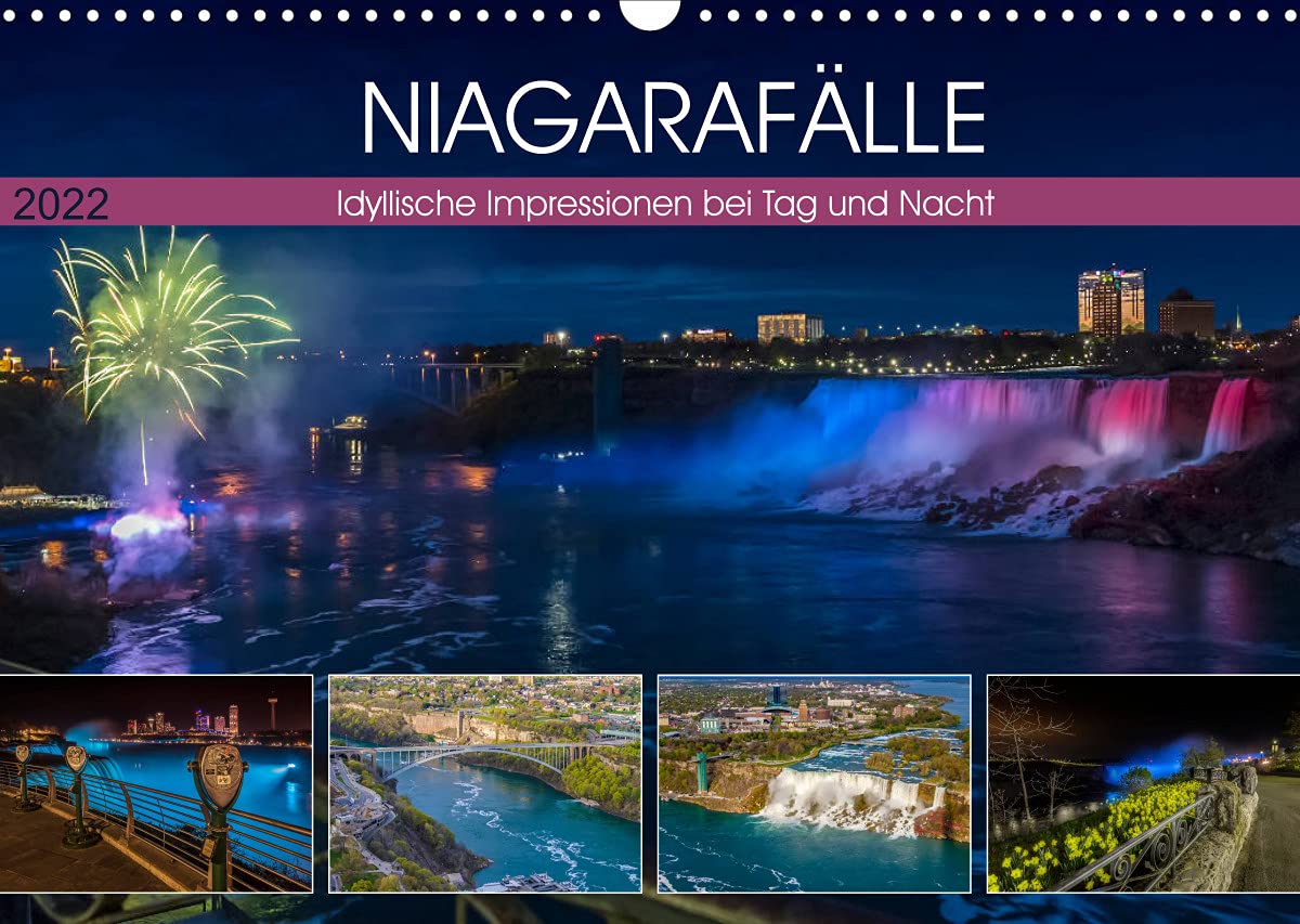 NIAGARAFÄLLE Idyllische Impressionen bei Tag und Nacht (Wandkalender 2022 DIN A3 quer): Imposante und klassische Ansichten (Monatskalender, 14 Seiten ) (CALVENDO Natur) Leisure, Home & Garden