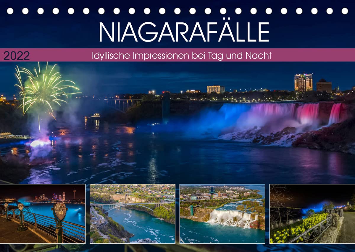 NIAGARAFÄLLE Idyllische Impressionen bei Tag und Nacht (Tischkalender 2022 DIN A5 quer): Imposante und klassische Ansichten (Monatskalender, 14 Seiten ) (CALVENDO Natur) Leisure, Home & Garden