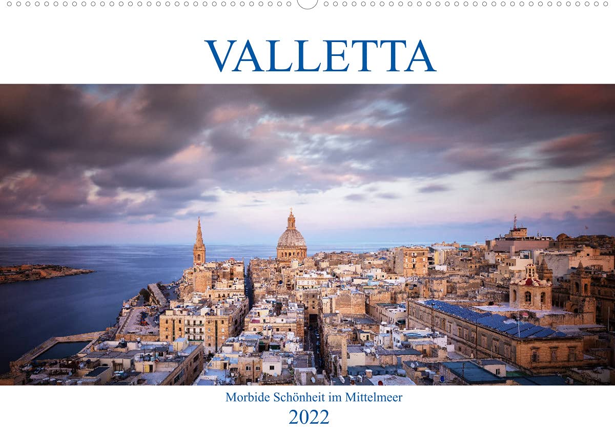 Valletta - Morbide Schönheit im Mittelmeer (Wandkalender 2022 DIN A2 quer): Eine Reise Jahrhunderte zurück. Valletta, Unesco Weltkulturerbe und ... (Monatskalender, 14 Seiten ) (CALVENDO Orte) Photography