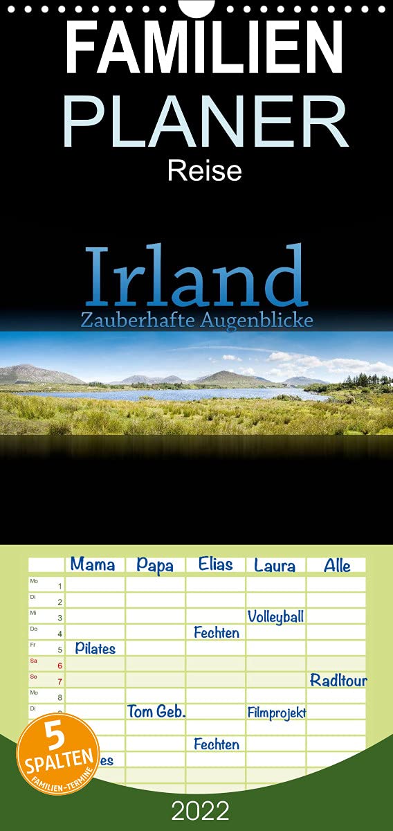 Familienplaner Irland - Zauberhafte Augenblicke (Wandkalender 2022 , 21 cm x 45 cm, hoch): Irland ist immer eine Reise wert. (Monatskalender, 14 Seiten ) (CALVENDO Orte) Leisure, Home & Garden