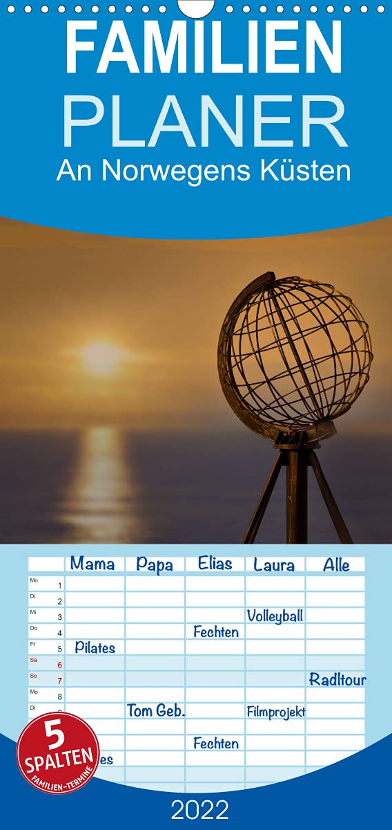 Familienplaner An Norwegens Küsten (Wandkalender 2022 , 21 cm x 45 cm, hoch): Herrliche Landschaftsaufnahmen der Fjorde Norwegens und deren Städte (Monatskalender, 14 Seiten ) (CALVENDO Orte) Photography