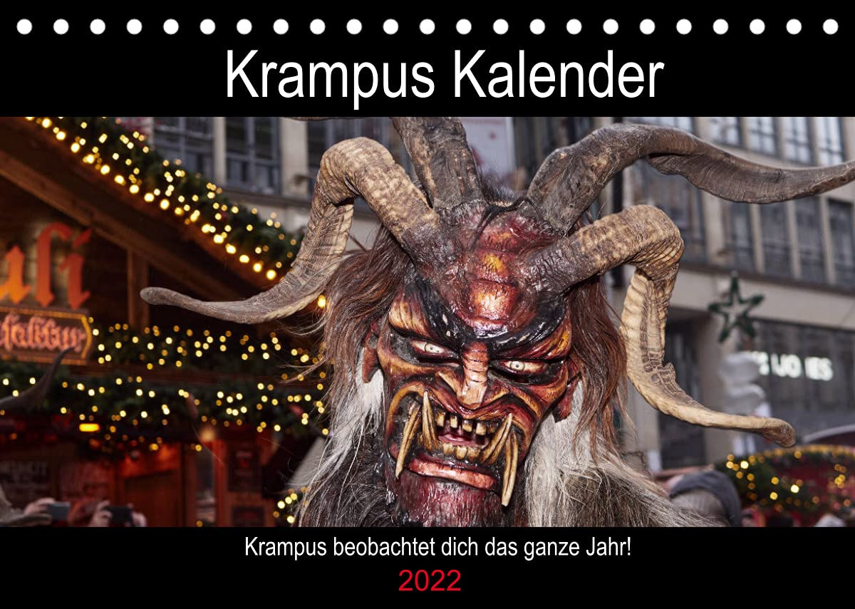 Krampus Kalender 2022 (Tischkalender 2022 DIN A5 quer): Krampus beobachtet dich das ganze Jahr (Geburtstagskalender, 14 Seiten ) (CALVENDO Kunst) Calendars