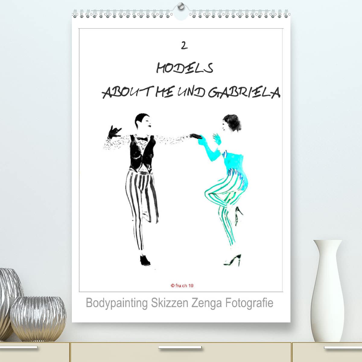 2 MODELS - ABOUT ME UND GABRIELA - Bodypainting Skizzen Zenga Fotografie (Premium, hochwertiger DIN A2 Wandkalender 2022, Kunstdruck in Hochglanz): 2 ... (Monatskalender, 14 Seiten ) (CALVENDO Kunst) Calendars