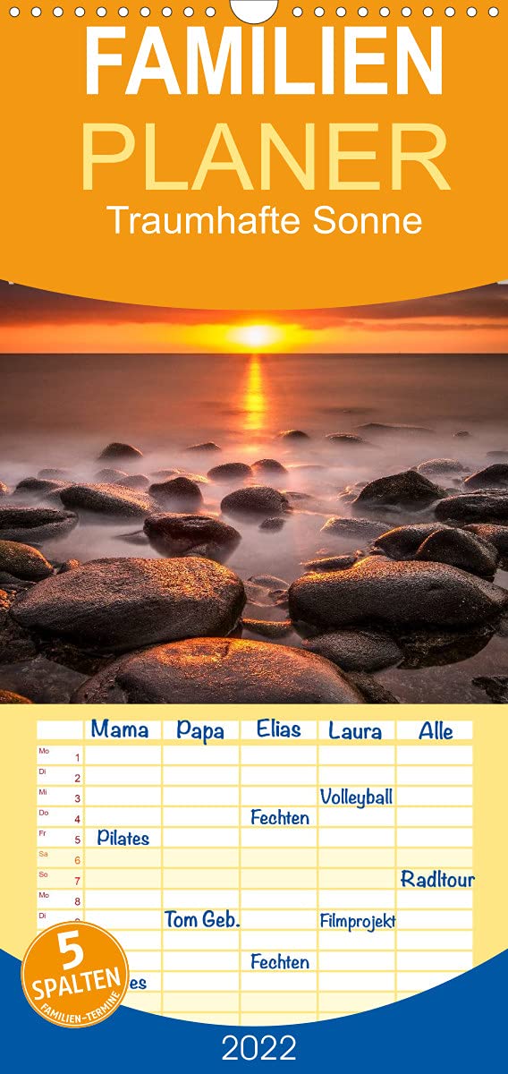 Familienplaner Traumhafte Sonne (Wandkalender 2022 , 21 cm x 45 cm, hoch): Die Schönsten Sonnen-Auf- und Untergänge Teneriffas (Monatskalender, 14 Seiten ) (CALVENDO Natur) Film, Art & Culture