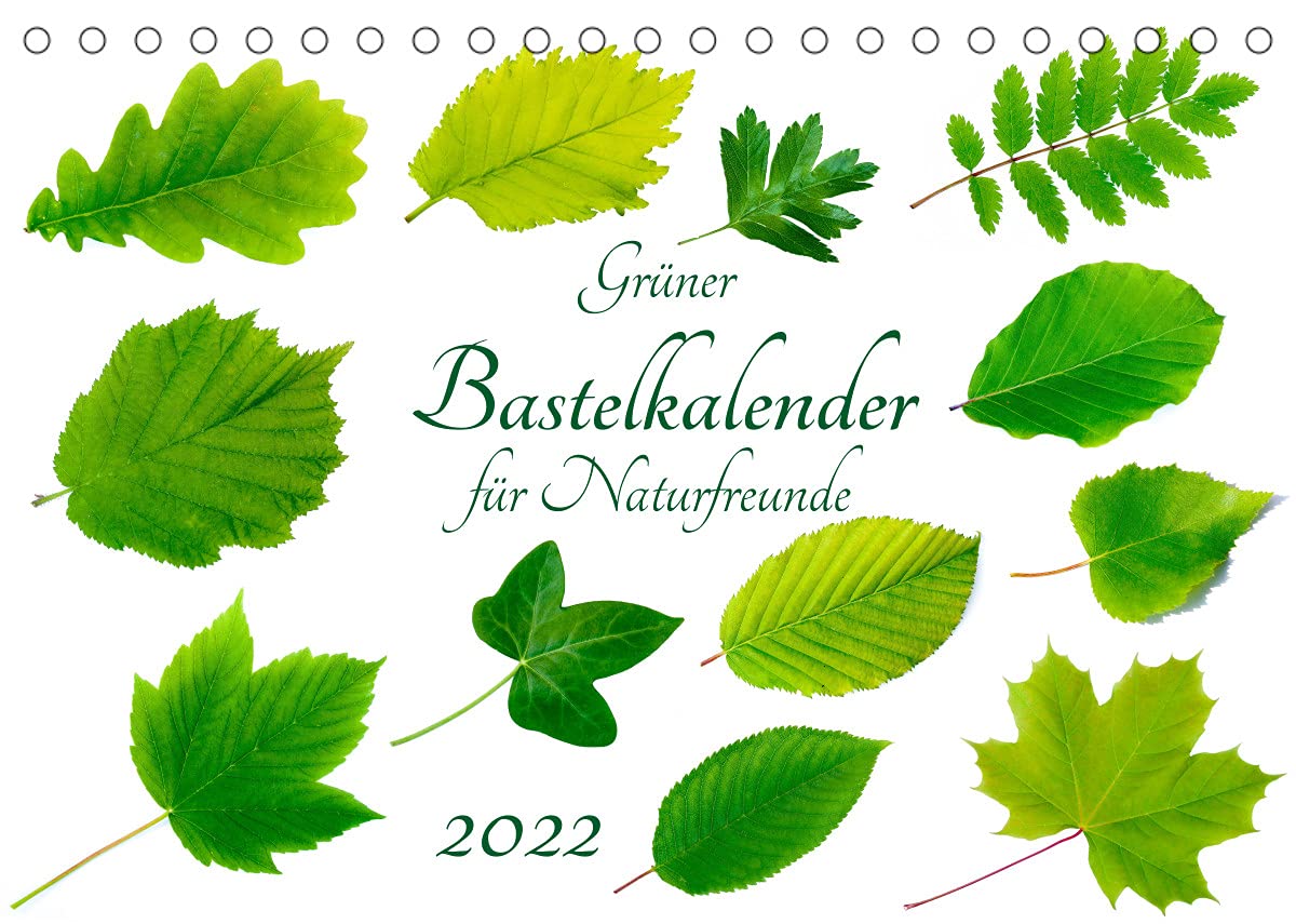 Grüner Bastelkalender für Naturfreunde (Tischkalender 2022 DIN A5 quer): Ein Do-it-yourself-Kalender rund um die Schönheit grüner Blätter (Geburtstagskalender, 14 Seiten ) (CALVENDO Natur) Leisure, Home & Garden