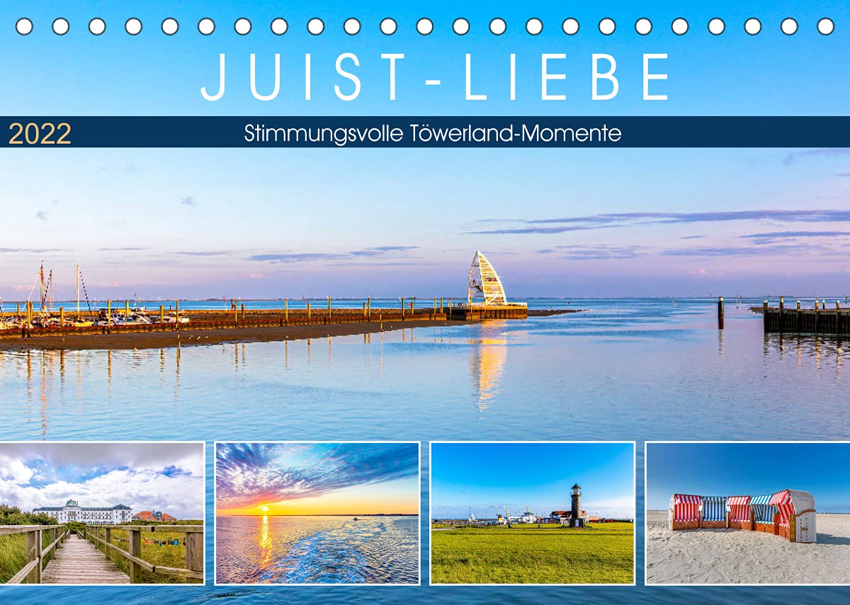 JUIST-LIEBE (Tischkalender 2022 DIN A5 quer): Stimmungsvolle Töwerland-Momente (Monatskalender, 14 Seiten ) (CALVENDO Natur) Leisure, Home & Garden