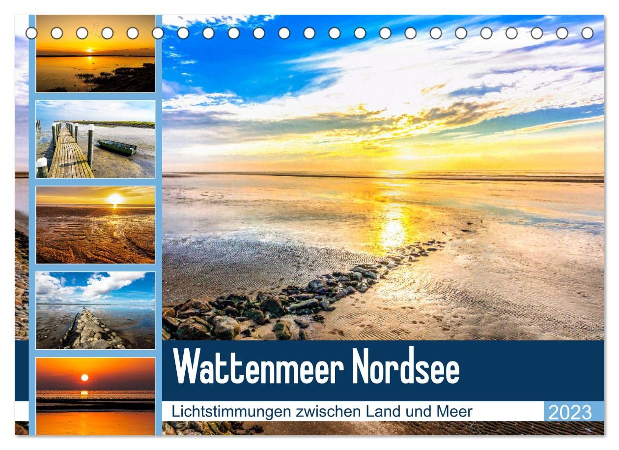 Wattenmeer Nordsee - Lichtstimmungen zwischen Land und Meer (Tischkalender 2023 DIN A5 quer): Beeindruckende Fotoimpressionen vom Wattenmeer der ... (Monatskalender, 14 Seiten ) (CALVENDO Natur) Leisure, Home & Garden