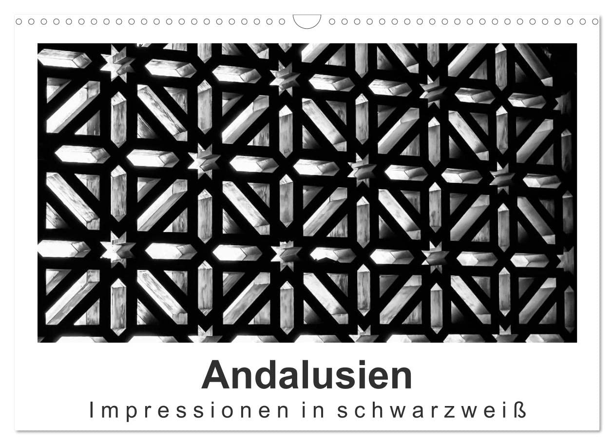 Andalusien Impressionen in schwarzweiß (Wandkalender 2023 DIN A3 quer): Andalusien lockt jedes Jahr, mit Alhambra, Mezquita, Ronda, ebenso wie mit der ... (Monatskalender, 14 Seiten ) (CALVENDO Orte) Leisure, Home & Garden